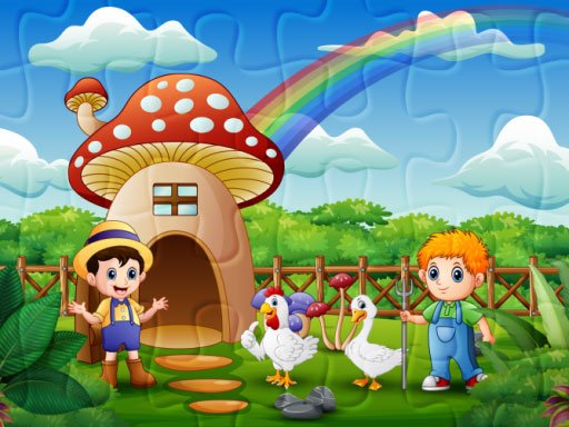 Play Farm Animal Jigsaw Game