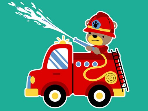 Play Animal Firetrucks Match 3 Game