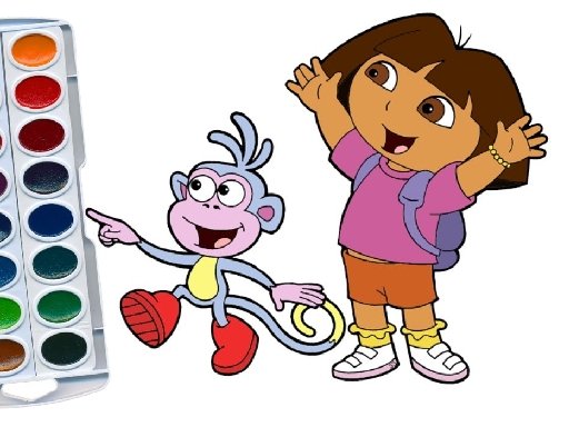 Play Dora The Explorer Coloring Game