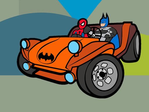 Play Superhero Cars Coloring Game