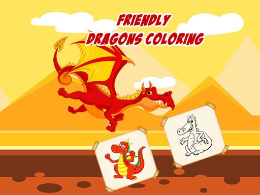 Play Friendly Dragons Coloring Game