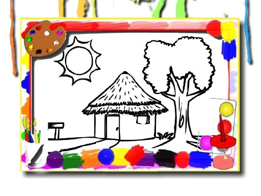 Play House Coloring Game