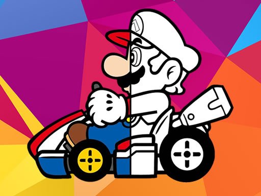 Play Mario Driving Coloring Game