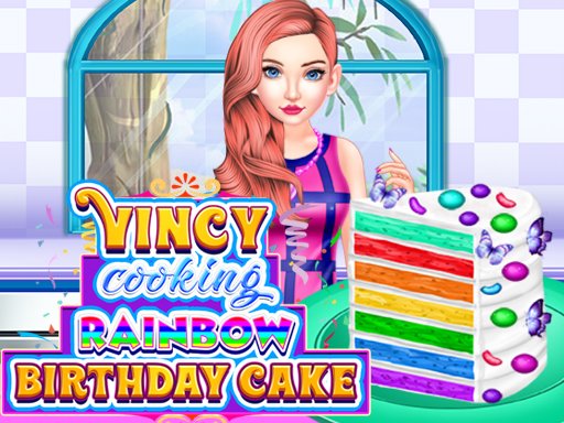 Play Vincy Cooking Rainbow Birthday Cake Game