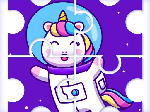 Play Cute Rainbow Unicorn Puzzles Game