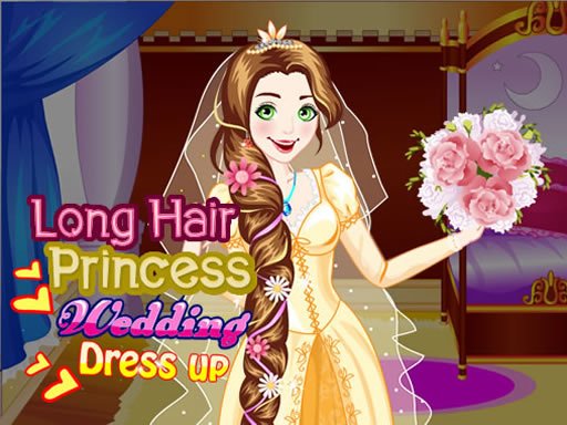 Play Long Hair Princess Wedding Dress up Game