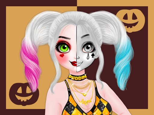 Play Princess Halloween Makeup HalfFaces Tutorial Game