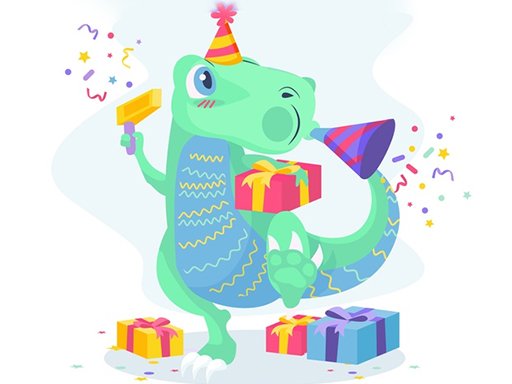 Play Dino Party Jigsaw Game