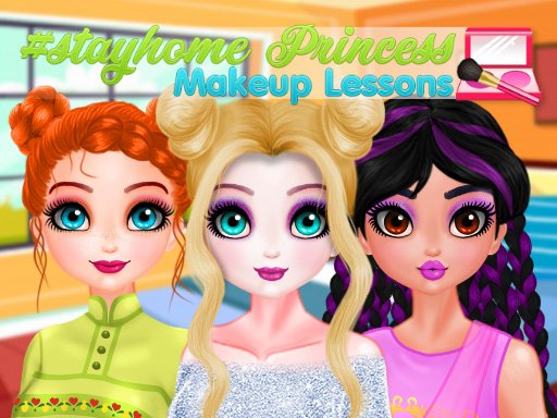 Play Stayhome Princess Makeup Lessons Game