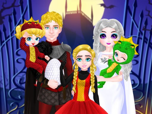 Play Princess Family Halloween Costume Game