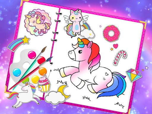 Play Fabulous Cute Unicorn Coloring Game