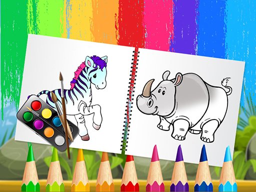 Play Funny Animals Coloring Game