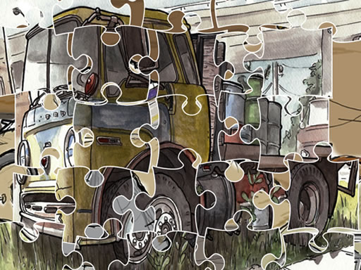 Play Junk Trucks Jigsaw Game