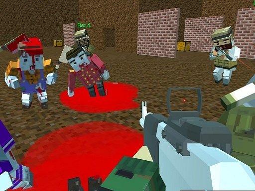 Play Blocky Warfare the Aweper Zombie Game