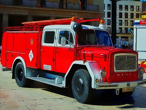 Play Firetruck Puzzle Game