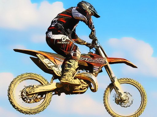 Play Dirtbike Racing Stunts Puzzle Game