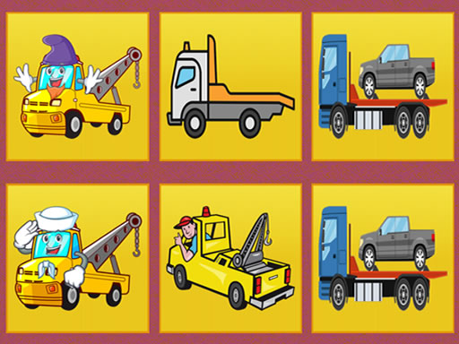 Play Tow Trucks Memory Game