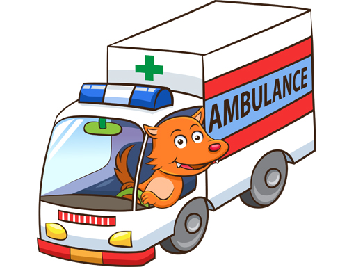 Play Cartoon Ambulance Puzzle Game