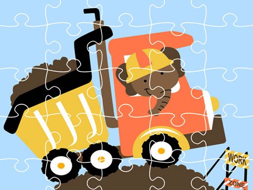 Play Dumper Trucks Jigsaw Game