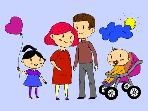 Play Happy Family Coloring Game