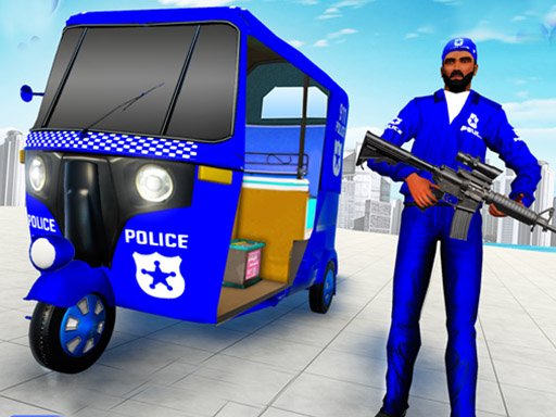 Play Police Auto Rickshaw Drive Game