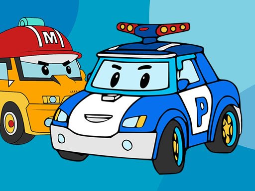 Play Robocar Poli Coloring Game