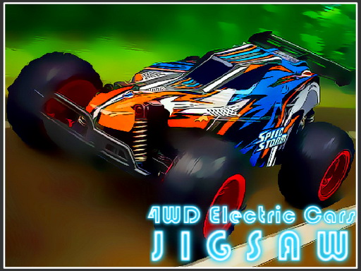 Play 4WD Electric Cars Jigsaw Game