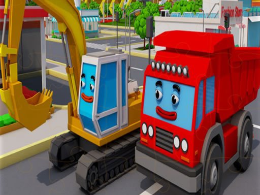 Play Trucks and Digger Jigsaw Game