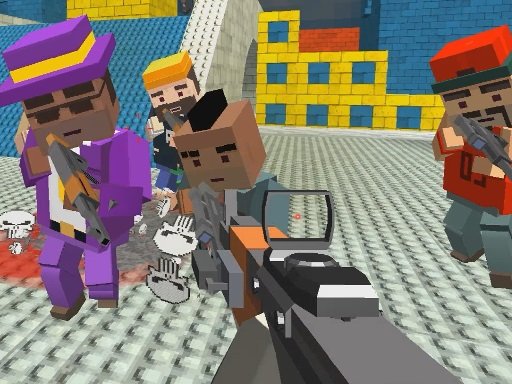 Play Gun Shooting Warfare: Blocky Gangster Game