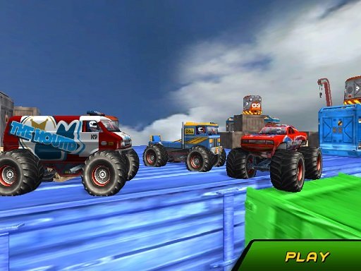 Play Monster Truck Stunts Sky Driving Game