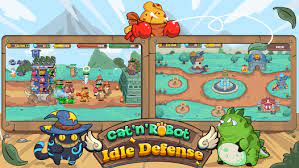 Play Cat Robot Idle Defense Game