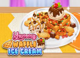 Play Yummy Waffle Ice Cream Game