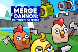 Play Merge Cannon: Chicken Defense Game