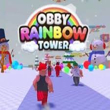 Play Obby Rainbow Tower Game